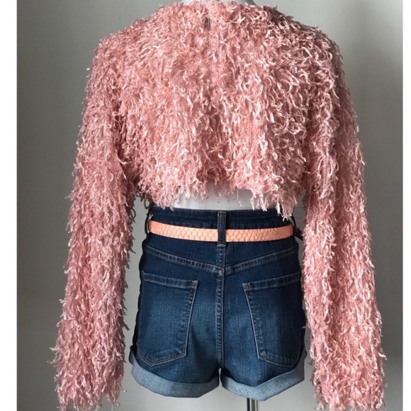 Shaggy crop Pink sweater - Picture 2 of 6